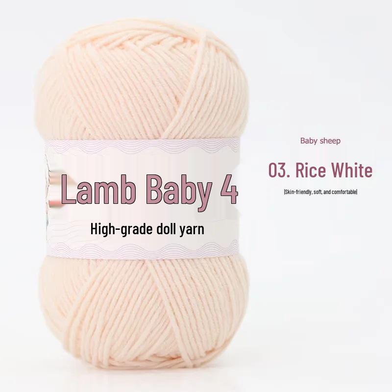 Пряжа из 4 нитей combed milk cotton (хлопок с молочным протеином) в мотке, для вязания спицами и крючком своими руками: Идеально для детских свитеров и шарфов