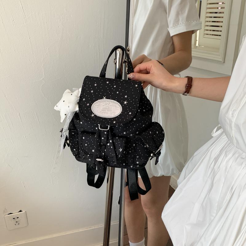Школьная сумка Sweet Star Canvas Bag Женская 1011 Новый Модный Корейский Рюкзак Рюкзак в Колледжском Стиле Портативная Сумка-Ведро