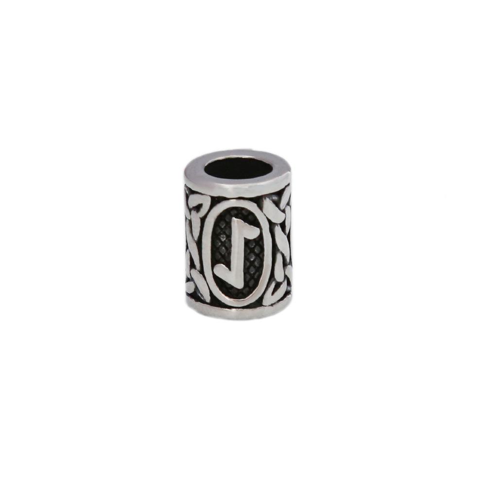 Retro Viking Rune Stainless Steel Beads - Non-Fading Titanium Accessory