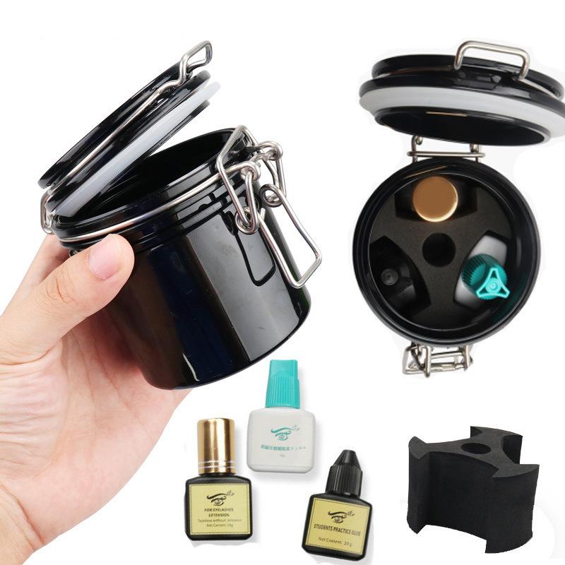 1 шт., резервуар для хранения клея для ресниц, клей для наращивания ресниц, герметичная банка для хранения, инструмент для макияжа