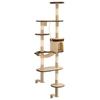 VidaXL Cat Tree In Sisal Wall-Mounted 194 Cm Beige and Brown