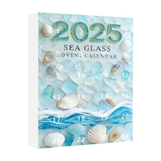 Рождественский адвент-календарь «Рождественская елка из морского стекла» 2025 24 дня Праздничный обратный отсчет