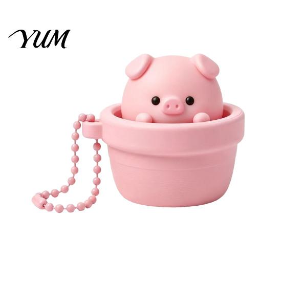 Stress Relief Gadget Potted Pig Clicker Toy with Bead Chain, Clicky Button Fidget Mechanical for Relief, Finger Backpacks School Bags Decor