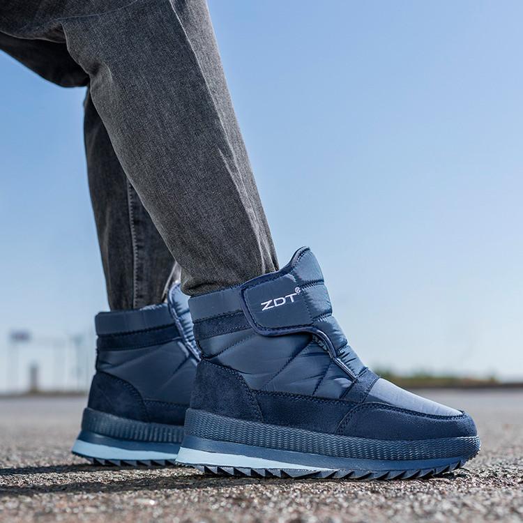 Thickened Middle-aged and Elderly Men's Anti Slip Cotton Boots Men's Plush Warm Casual Snow Boots