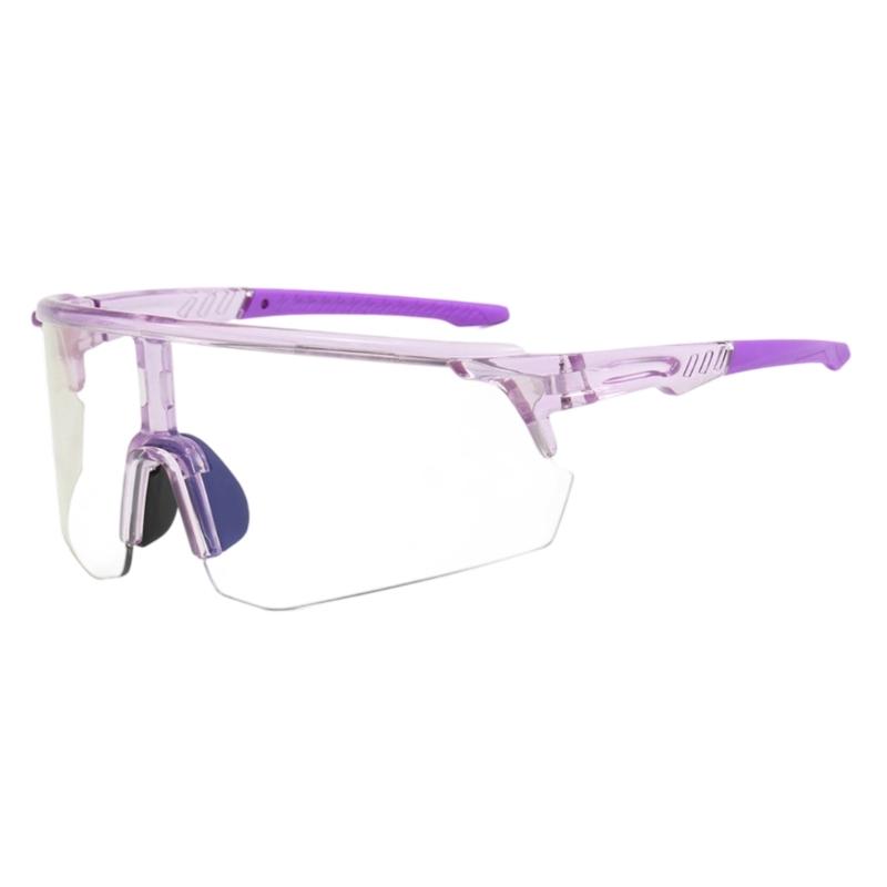 Photochromic Motorcycle Glasses Auto Tinting Lens UV Protection Sports Windproof Safety Eyewear for Day Night Cycling