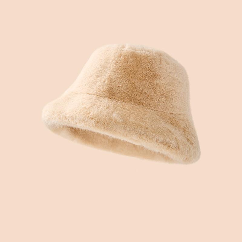 1 шт. ashion Панама с пушистым мехом, теплая зимняя рыбацкая шапка, однотонная панама