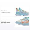 Баскетбольные кроссовки Li Ning Youth Flash 6 с противоскользящей подошвой, амортизирующей, износостойкой подошвой, средней высоты, детские баскетбольные кроссовки синего цвета YKBR024-9