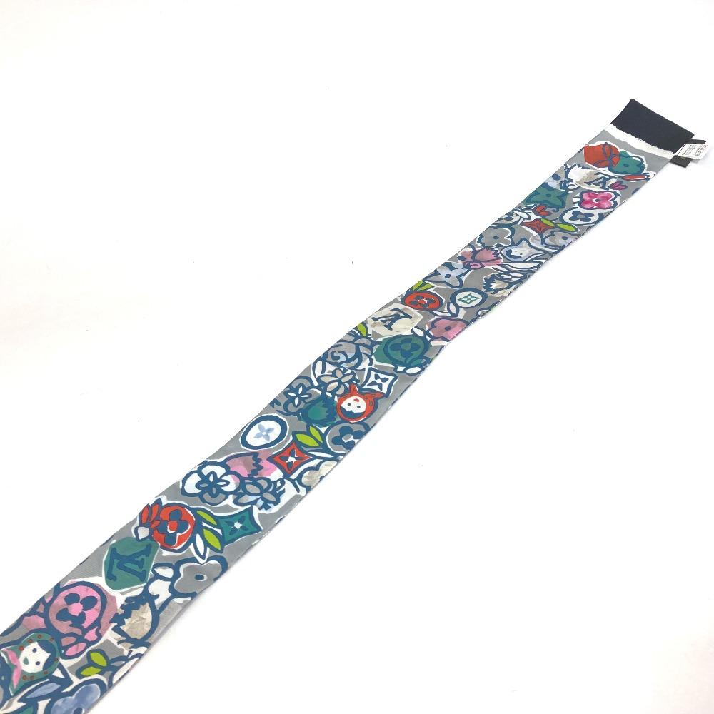 Louis Vuitton Monogram Bandeau LVpop Scarf silk gray