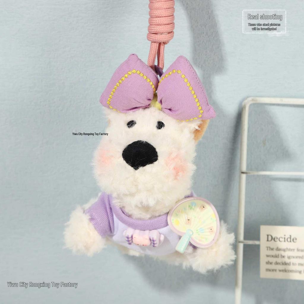 Очаровательный плюшевый кулон Вест Хайленд Терьер с галстуком-бабочкой - Идеальный подарок для любителя собак