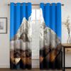 Mountain Plants Natural Scenery Printed High Shading Curtains Bedroom Decorative Curtains with Hook Accessories 2 Panels New