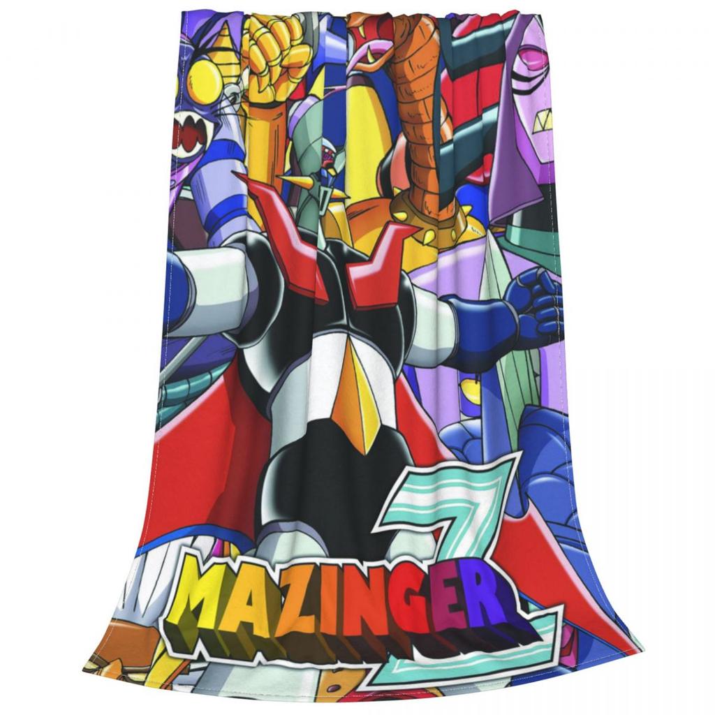 Mazinger Z Ufo Robot 3D Print Blankets Goldorak anime Grendizer Wool Throw Blankets Bed Sofa Decoration Soft Warm Bedspreads