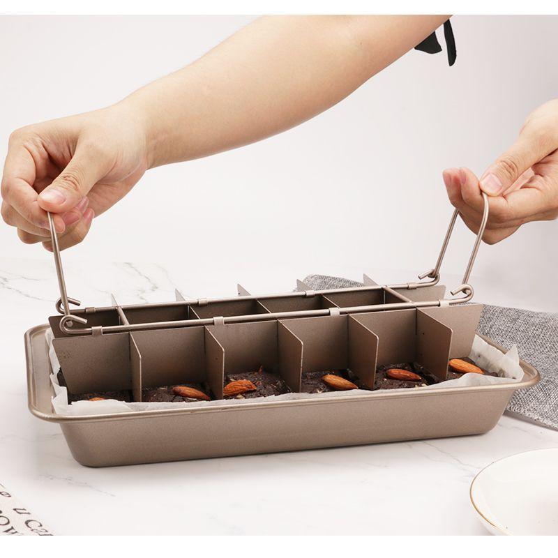 Thickening Carbon Steel Cake Mold Creative Brownie Pan18 Lattice Rectangle Divided Into Slices of Date Cake Pineapple Pastry Pan