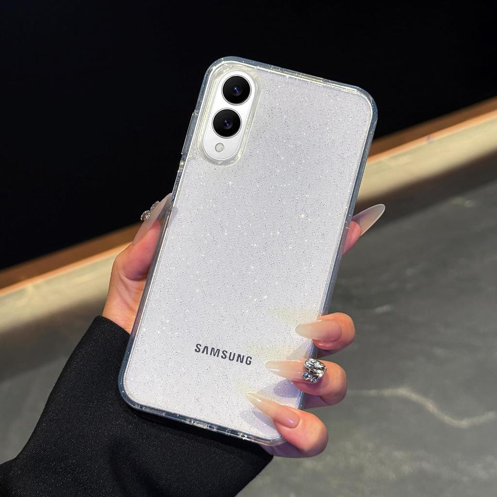 Мягкий чехол с блестками для Samsung Galaxy S26 Ultra S25 Fe S24 Plus S23 S22 S21 S20 A56 5G A36 A16 A26 A06 A55 A35 A25 A54 A07 A17 Прозрачная крышка
