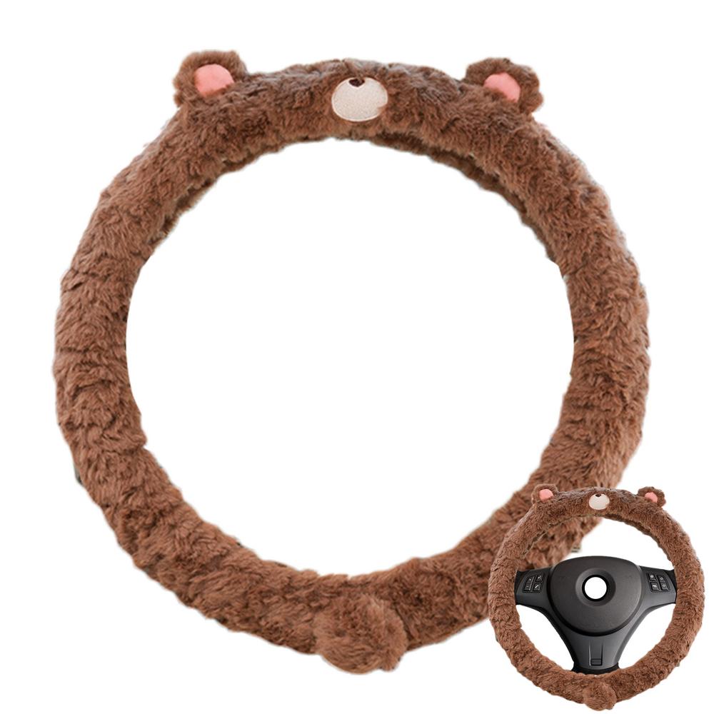 Чехол на руль Женский Защитник в форме животного Автомобильный протектор рулевого колеса Для женщин Девушек Автомобиль Внедорожник Грузовик Интерьер