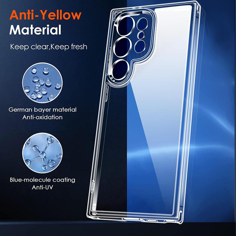 Прозрачный мягкий чехол из ТПУ для Samsung Galaxy A05S A15 A25 A54 A04S A14 A54 A53 S22 S23 S24 Huawei P60 Xiaomi Redmi Note 12 iPhone 15 14 13 12 Pro Max