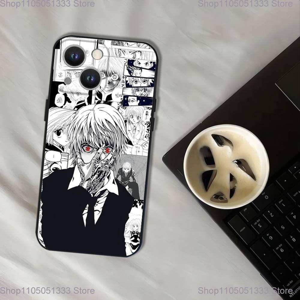 Чехол для телефона Hunter X Hunter Курапика для iPhone 17,16,15,14,13,12,11,Pro,XS,Max,XR,Plus,E,SE4,Mini Черный Мягкий Чехол