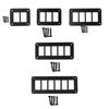 Waterproof Rocker Switch Housing Panel Black Aluminum Bracket for Auto Marine Yacht RV SUV Truck