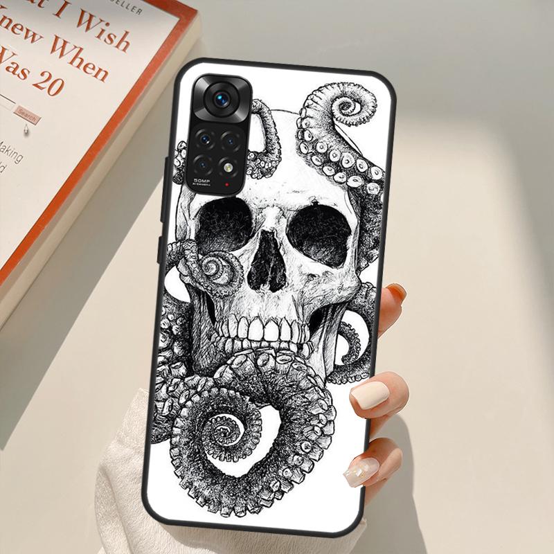 Забавный чехол с черепом для Xiaomi Redmi Note 11 10 Pro 8 9 9S 10S 11S 9A 9C 10A 10C K40 K50 игровой чехол