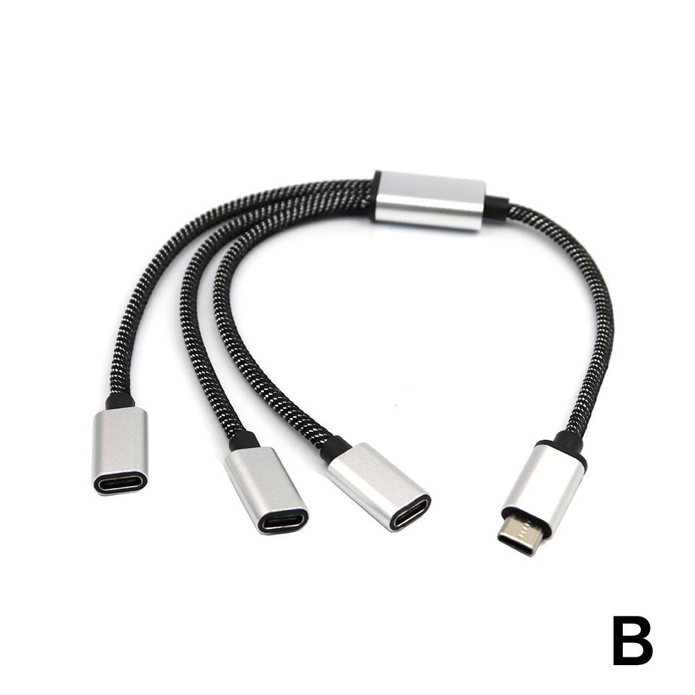 Разветвитель USB C (папа) на двойной USB C (мама) Хаб Type C для зарядки игрового контроллера, павербанков, адаптер для синхронизации данных и зарядки
