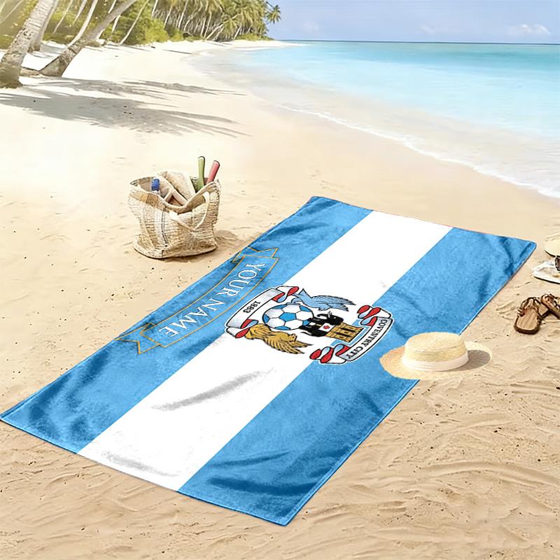 Coventry City Football Club Print Beach Towel, Large Soft Quick Dry Towel for Beach Camping Swimming