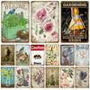 Gardening Flowers Vintage Metal Sign Funny Plants Retro Sign Home For Garden Outdoor Wall Decor Home Sweet Tin Sign Farm Birds