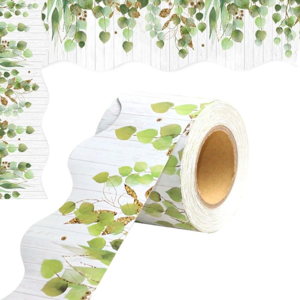 Colored Wavy Edge Paper DIY Wall Decoration Poster Border Stickers for Classroom Board Home Party