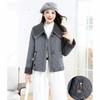 Fashion temperament New autumn and winter cotton-padded clothes Small short lapel splicing High-end outer cotton-padded clothes jacket