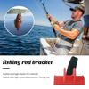 U-shaped Fishing Rod Holder with Fastener Tape Non-Slip Design Compact Size Portable Fishing Pole Bracket Support Accessories