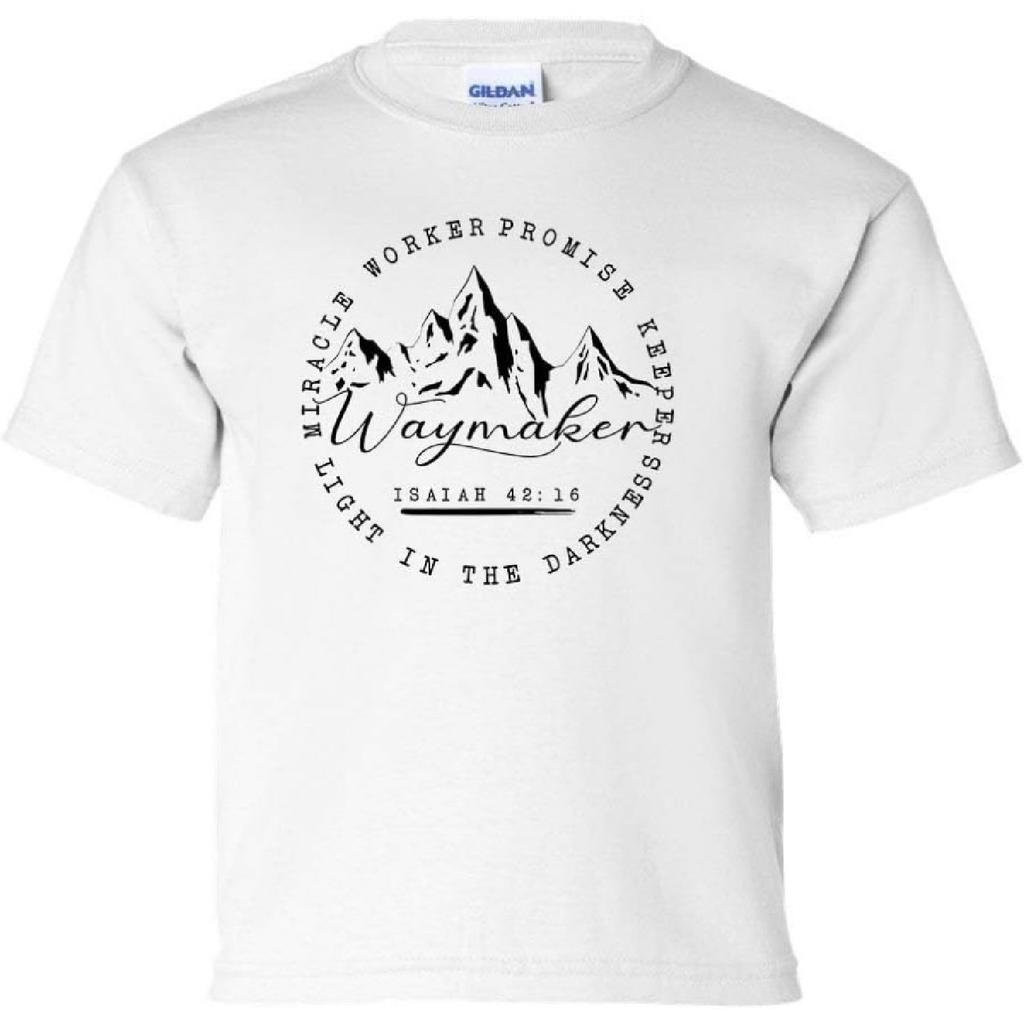 Trenz Shirt Company Waymaker Isaiah 42_16 Youth Kids Christian T-Shirt Graphic Tee