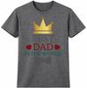 Fathers Day T-Shirt Best Dad In The World Crown Graphic Gift Crew Neck Tee