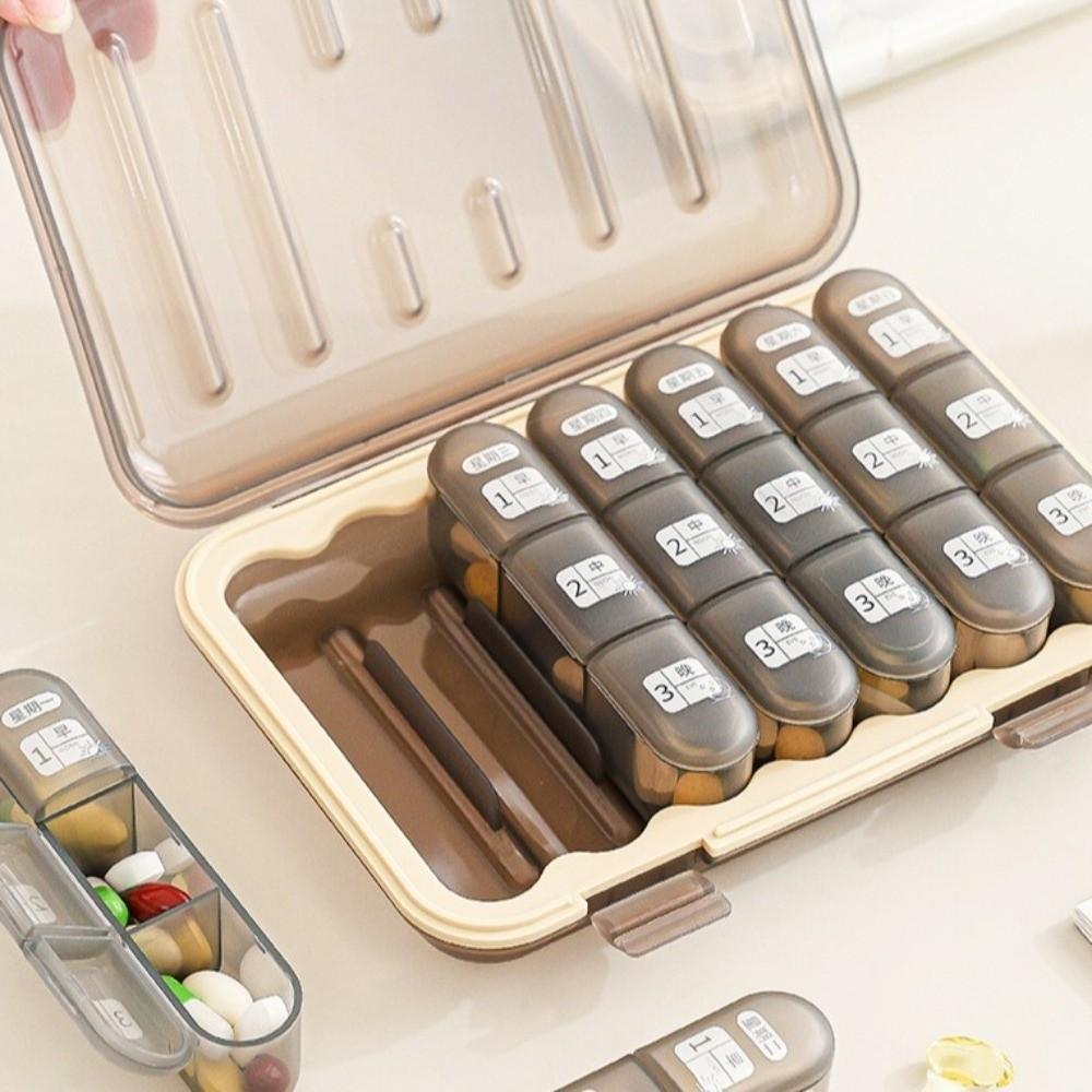Large Capacity Pill Dispenser Seven Day Pill Classification Box Weekly Pill Box  Pill Storage