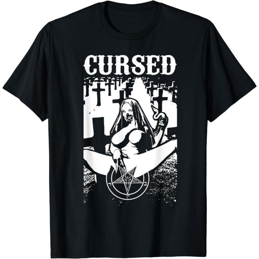 AspeAr Unholy Nun Sexy Cursed in Cemetery T-Shirt