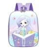 Elsa Cartoon 3d Hard Shell Double Shoulder Backpack Unicorn Schoolbag Waterproof