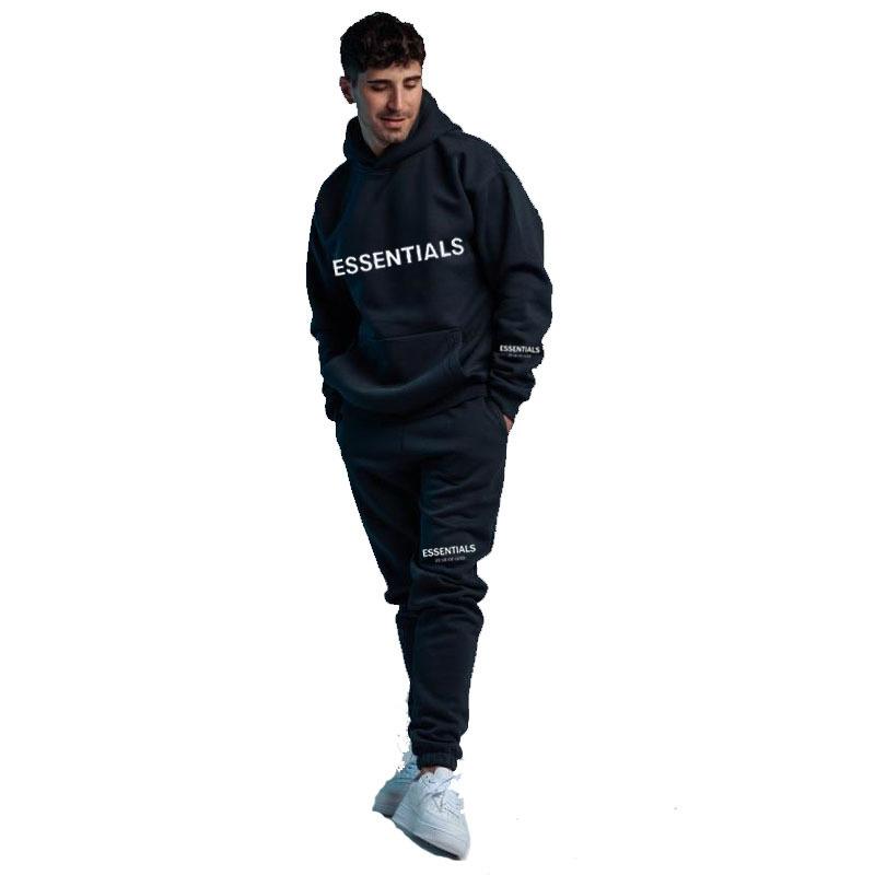 2025 новый модный бренд ESS с двойной полосой ESENTIALS манжета на груди ЛОГОТИП тиснение мужской и женский комплект свитеров