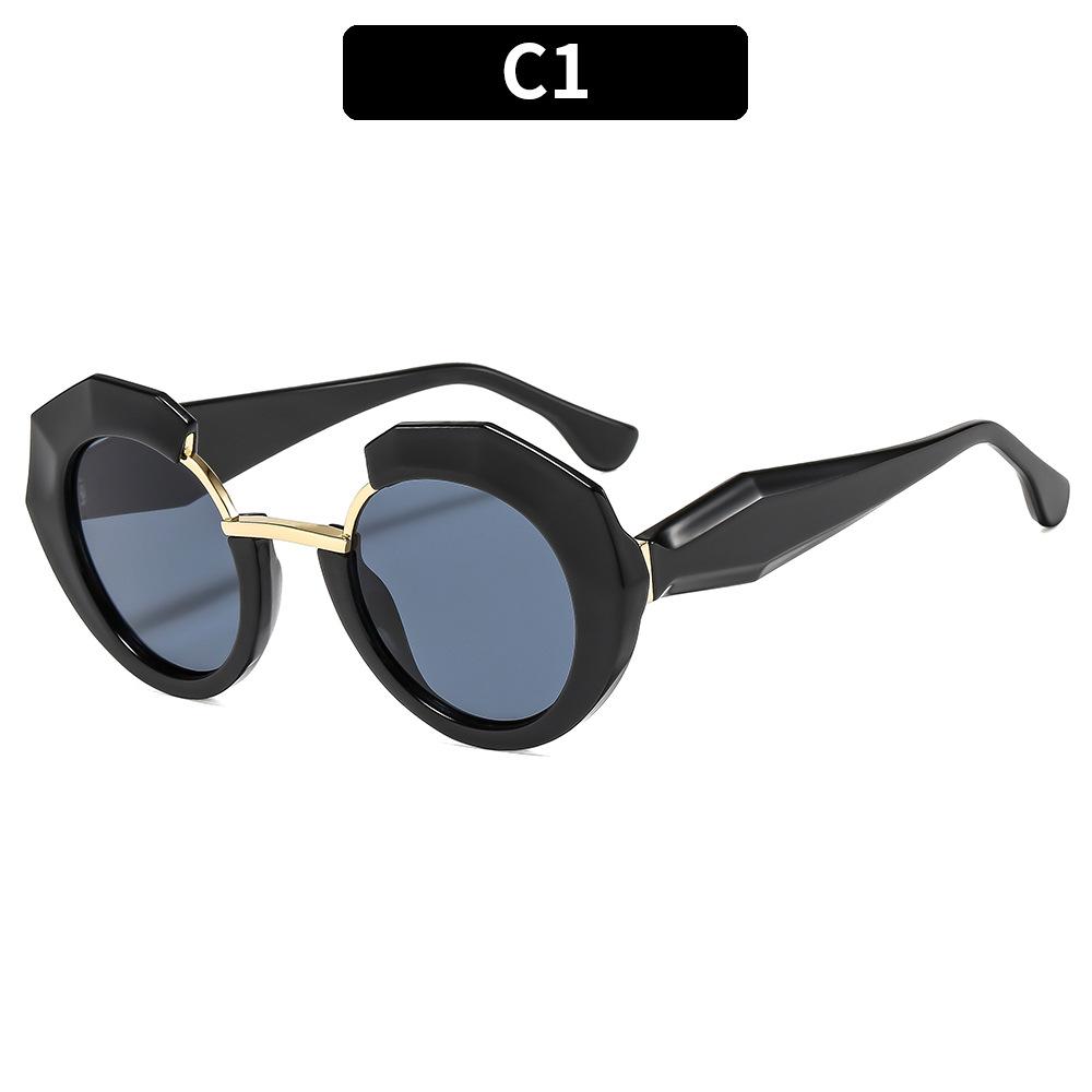 Женские солнцезащитные очки, модные круглые солнцезащитные очки, солнцезащитные очки с толстой оправой.