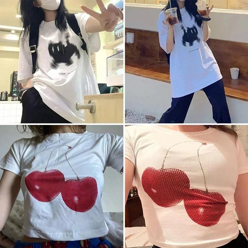 ZX TEE Ретро Карта Дома с привидениями Мода Футболки для девочек Одежда Харадзюку Футболки с коротким рукавом Летние футболки Повседневные женские топы с круглым вырезом