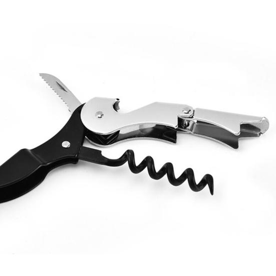 Красный штопор для вина, высокопрочный, устойчивый к коррозии, эргономичная ручка, складной, нержавеющий, ручной, 3-в-1, открывалка для бутылок, штопор с резаком, товары для дома