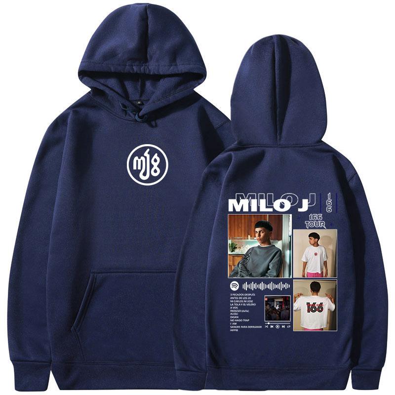 Milo J 166 Тур в поддержку альбома Мерч Мужская толстовка Харадзюку Хип-хоп Мода Спортивная одежда Модная Повседневная Уличная одежда