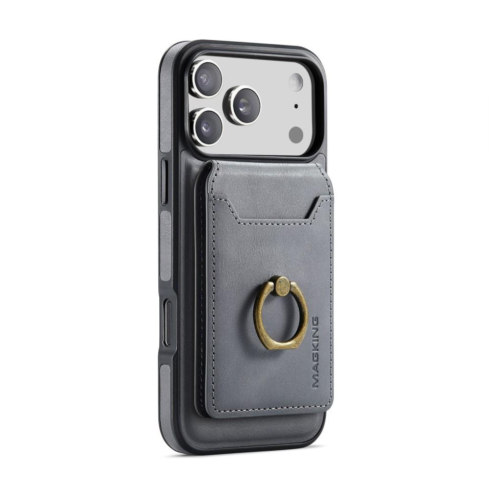 Phone Case For Iphone 17 Pro Max Air 17E 16E MagSafe Magnetic Leather Split Type Wallet Ring Card Holder Shockproof Back Cover