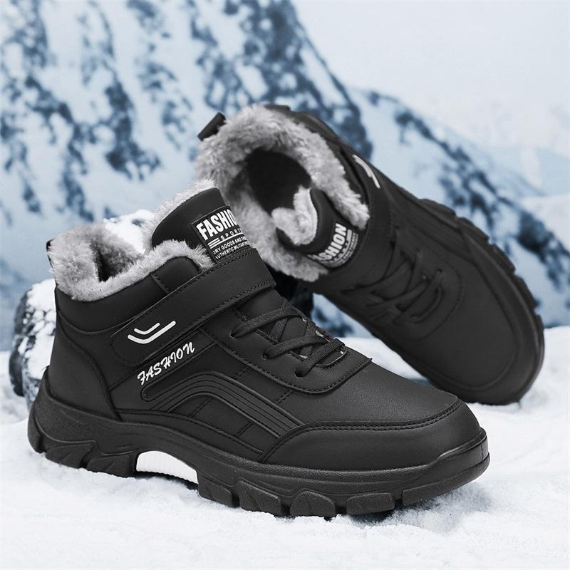 Ботинки мужские для активного отдыха Мужская обувь Мужские зимние ботинки Походные ботинки Ботинки из мягкого плюша теплые Мужская рабочая хлопковая обувь Обувь большого размера 48