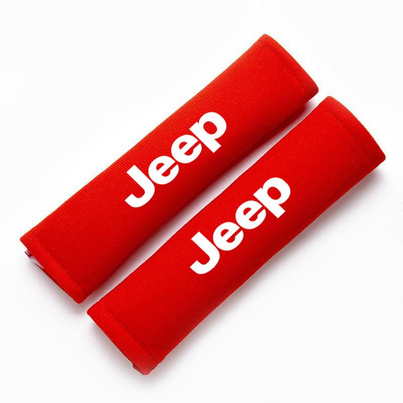 Car Shoulder Cover Cushion Seat Belt Pad Auto Pad For Jeep Grand Cherokee Wrangler JK Gladiator Compass Renegade Patriot AKR1