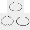1/2/3Pcs Metal Wavy Headband Men Women Sport Face Washing Unisex Hair Hoop Non Slip Hairband Bangs Holder Braids Styling Tools