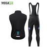 WOSAWE осенне-зимний мужской веложилет со светоотражающими вставками, ветрозащитный жилет, теплые флисовые штаны для походов, карман для шоссейного велосипеда, одежда для велоспорта