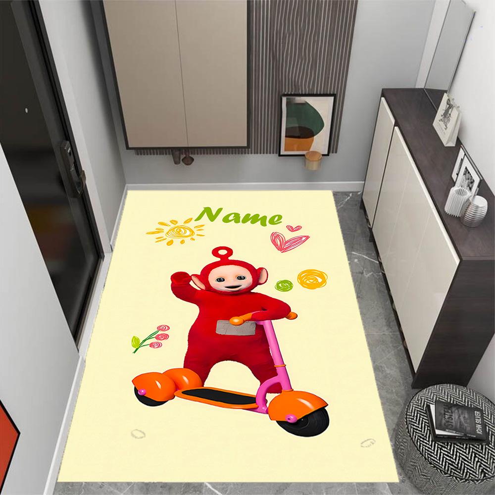 Purple Teletubby Space Customize Your Name Floor Rug Office Rug Design for Decorate room Dormitory Balcony Outdoor Anti-slip Rug Office home decor