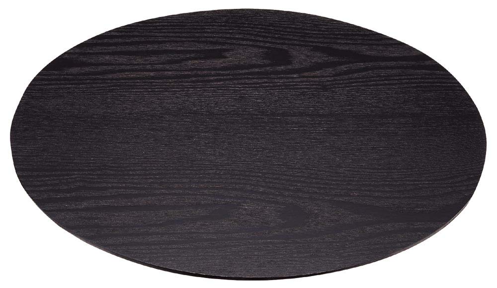 Alphax Дерево 42 x 33 x Красный и Подставка под тарелку, Текстура дерева, 0,5 см, Овальная, Двусторонняя, Черная, AP-902942