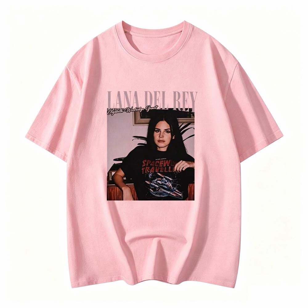Новая футболка с графическим принтом Lana Del Rey Унисекс Унисекс Хип-Хоп Винтаж Уличная одежда Летняя с коротким рукавом Модная футболка