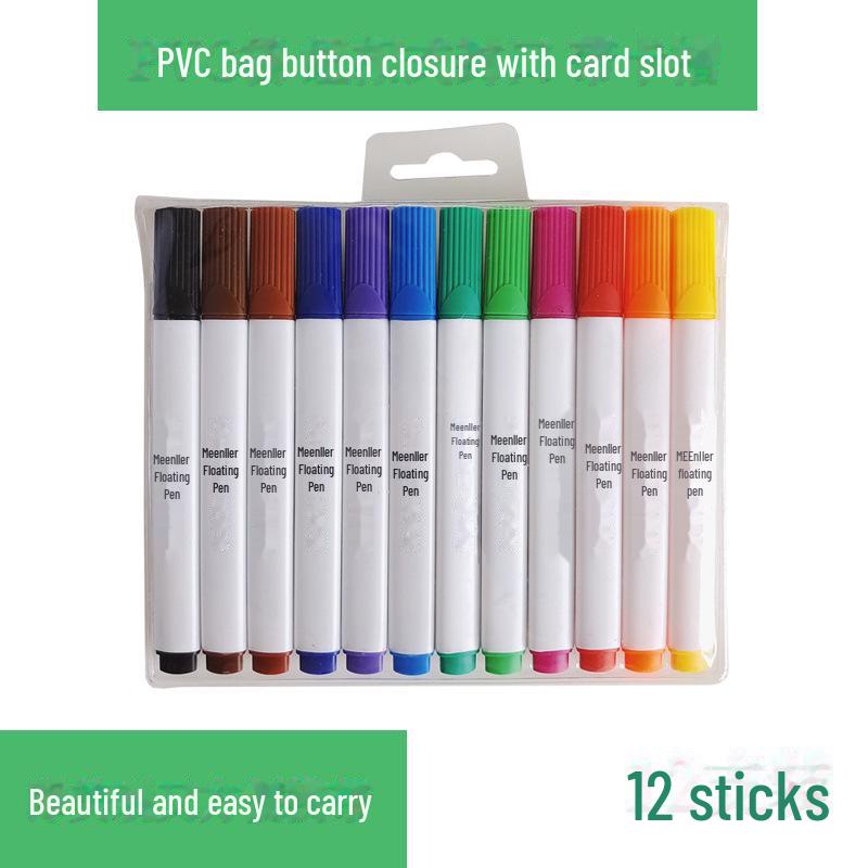 Детский набор цветных ручек Internet Star Magic Water Doodle, стираемые, забавные, 12 цветов для рисования на белой доске