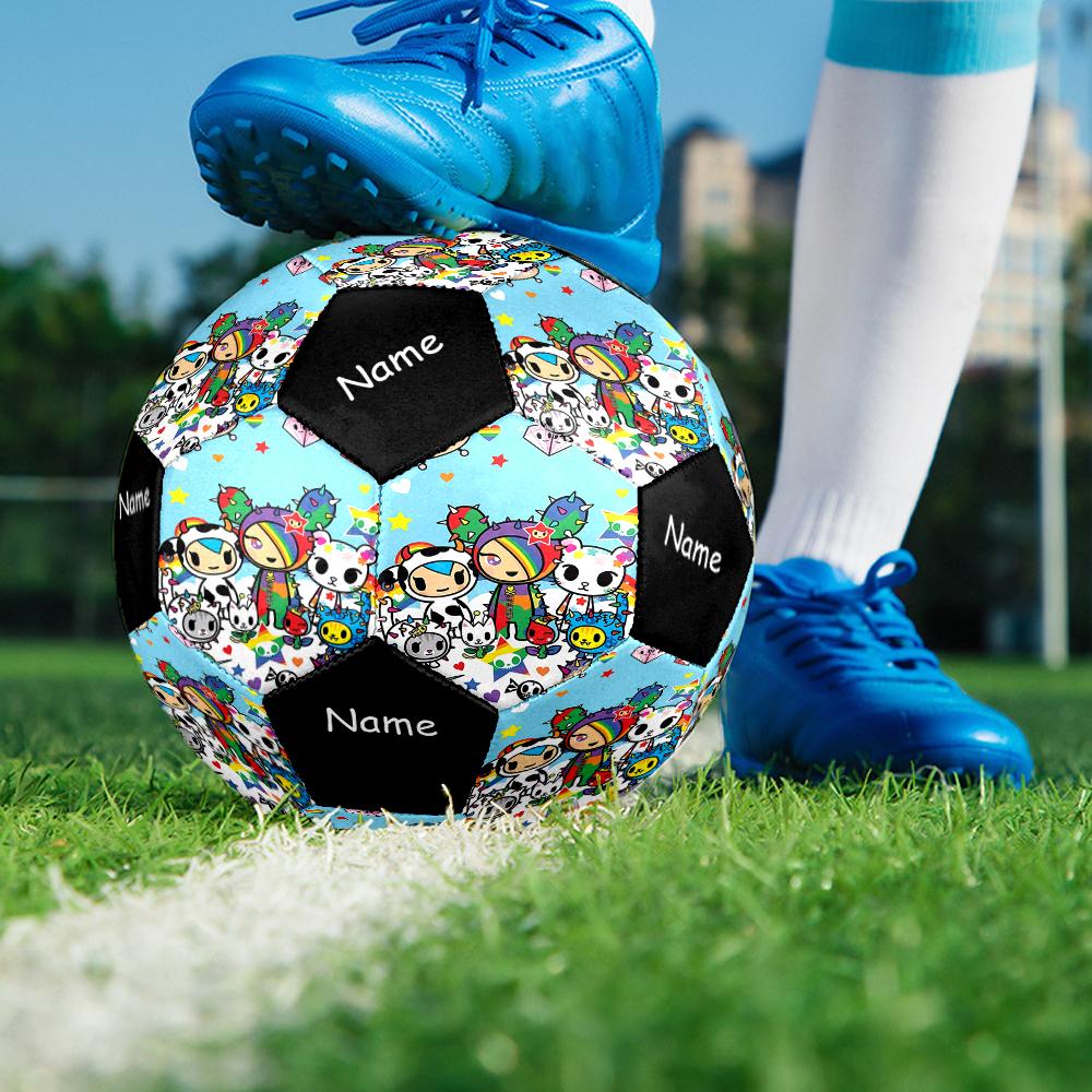 Custom Name tokidoki Theme Size 5 Soccer Ball, Suitable for Both Indoor and Outdoor Matches, a Gift Suitable for Everyone.