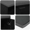 Hall Bench with Cushion and Shelf Black Oak 100 x 38 x 46 cm