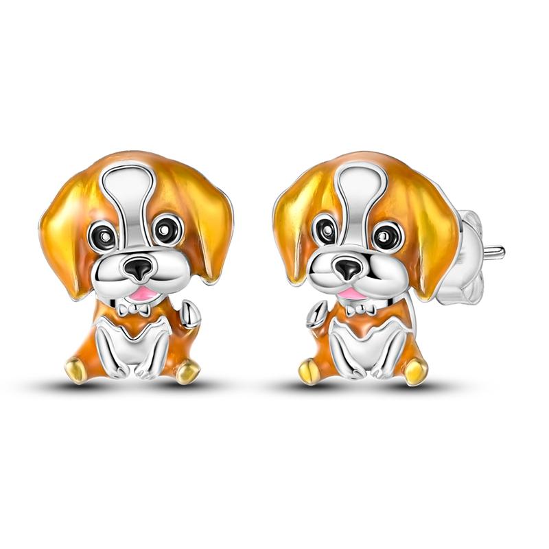 925 Silver Colorful Cute Animal Stud Earrings for Women Girlfriend Birthday Gift